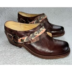 Bed Stu Triad Distressed Dark Brown Leather Harness Mule - Size 7.5 - X3